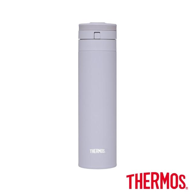 【THERMOS 膳魔師】新質感不鏽鋼超輕量自動上鎖真空保溫瓶保溫杯450ml(JNS-454)
