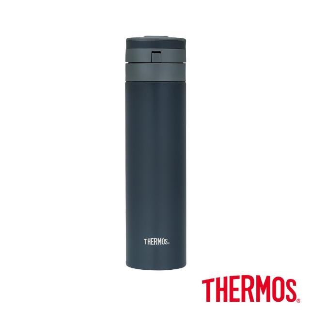 【THERMOS 膳魔師】新質感不鏽鋼超輕量自動上鎖真空保溫瓶保溫杯450ml(JNS-454)
