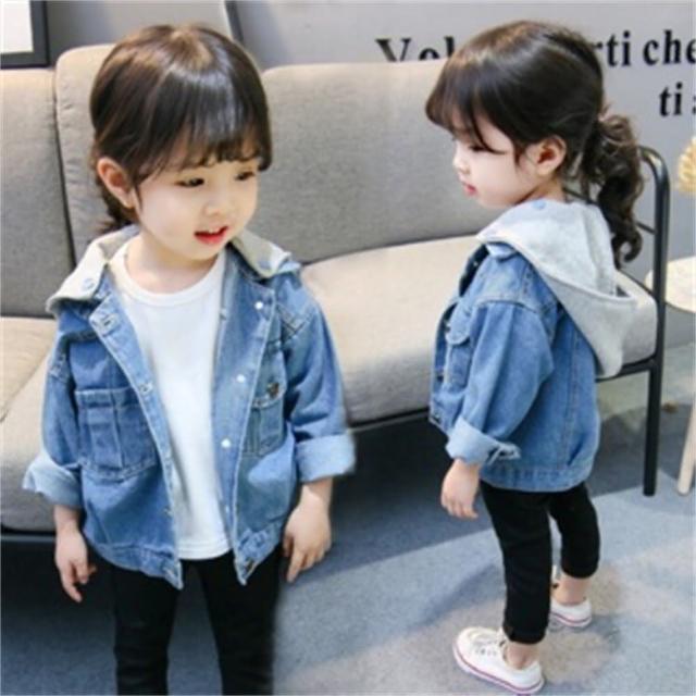 【安朵童舖】現貨韓版牛仔外套夾克牛仔中性外套女童兒童男童外套牛仔外套(15)