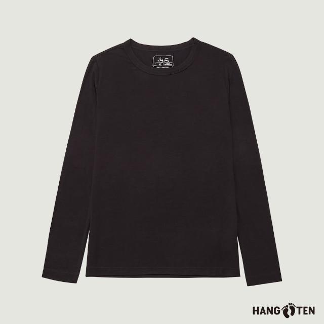 【Hang Ten】男女裝-ECO環保纖維圓領蓄熱保暖發熱暖溫衣(多款選)