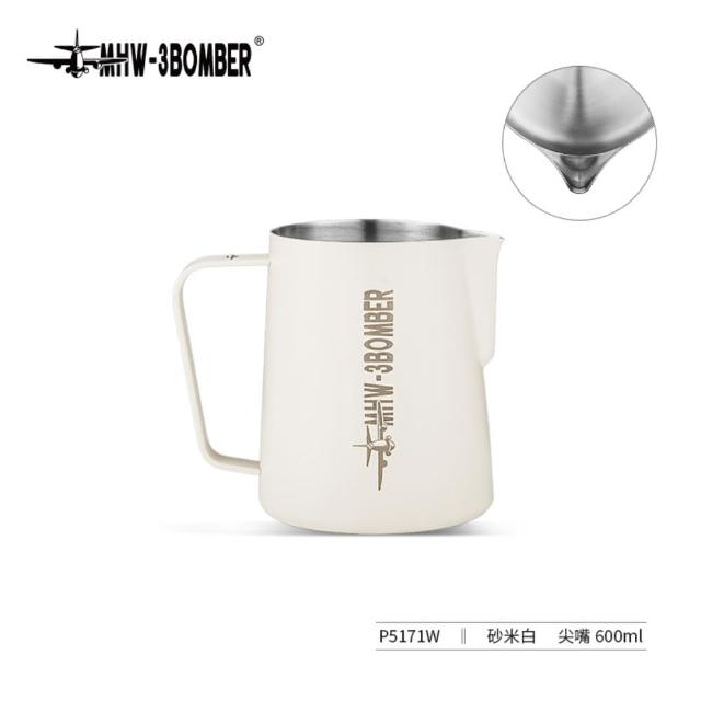 【MHW-3BOMBER】拉花缸經典版3.0-600ML-多色-圓嘴/尖嘴(拉花缸 600ML拉花杯 咖啡打奶缸)