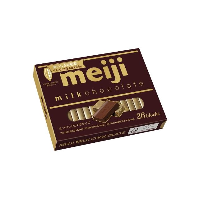 【Meiji 明治】牛奶巧克力/黑可可製品/草莓夾餡可可製品/Himilk牛奶可可/抹茶可可(26枚盒裝)