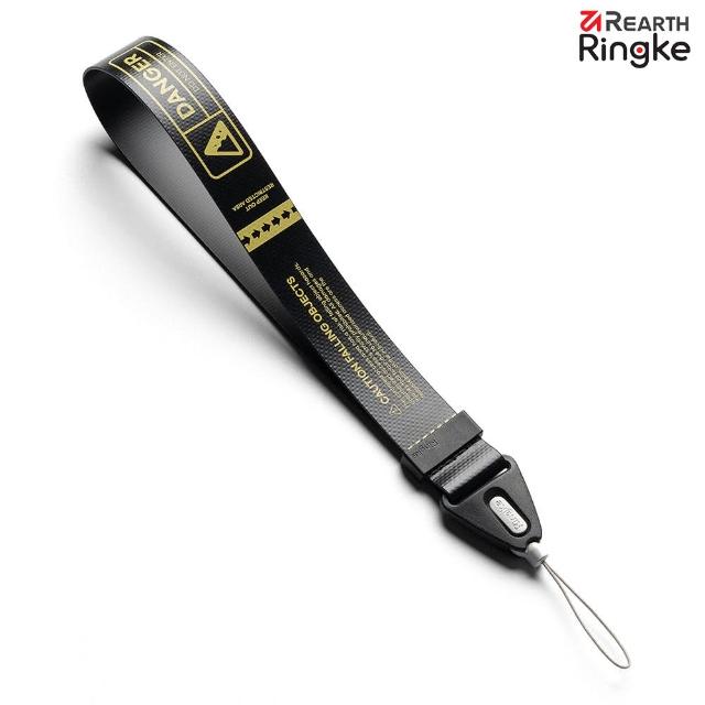 【Ringke】Design Hand Strap 寬版手腕掛帶 2023新款 黑尺 危險 藍 黃 紅 黑(多用途寬版手腕掛帶 / 掛繩)