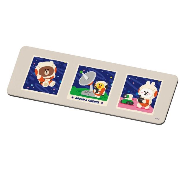 【收納王妃】LINE FRIENDS 外太空系列 軟式珪藻土 吸水洗漱墊 杯墊 洗漱墊(24x8x0.5)