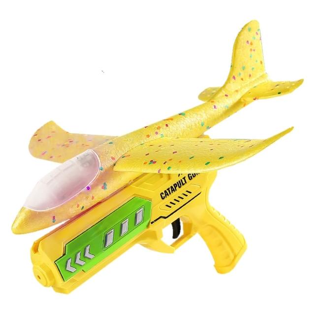 【FJ】炫彩LED泡沫彈射飛機組合玩具B24(2飛機+1發射槍)