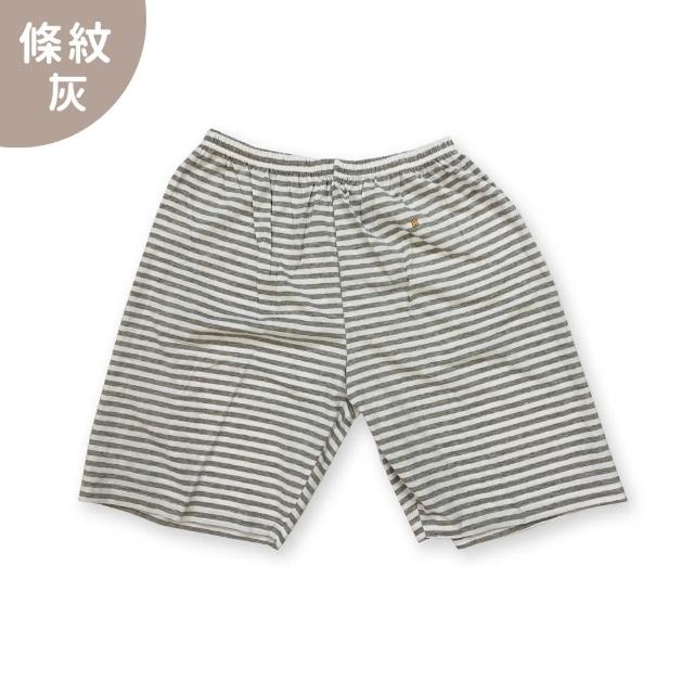 【Oluna 歐露娜】三五衣著 大人大童 素面 條紋 短褲 薄短褲 寬口褲(春夏短褲 居家短褲 大童短褲 兒童短褲)
