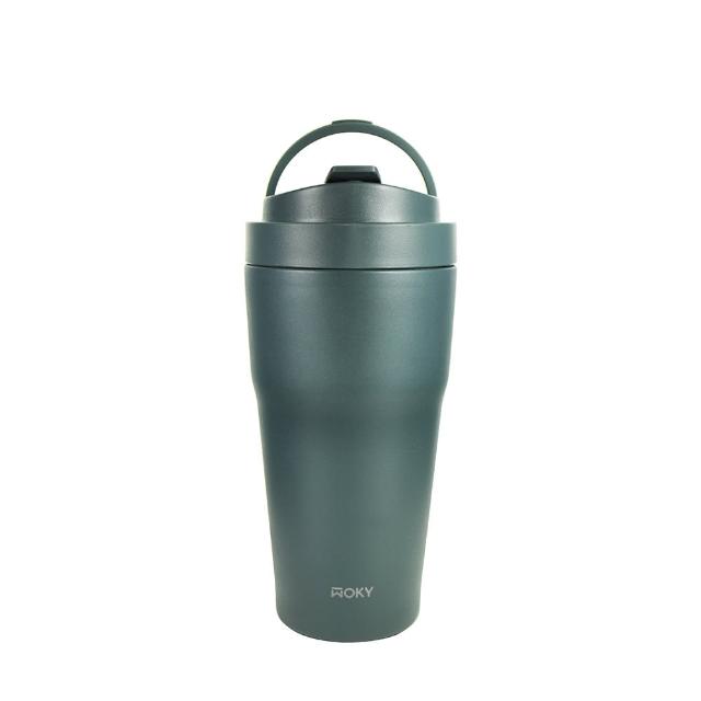 【WOKY 沃廚】渾圓杯 雙層陶瓷款550ml(隨行杯/吸管杯/保溫杯/保溫瓶;不附吸管)