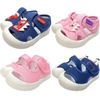 【小童心鞋坊】嬰兒護趾涼鞋 學步鞋 寶寶鞋 男童 女童 13.5-15號(恐龍 熊熊圖案)