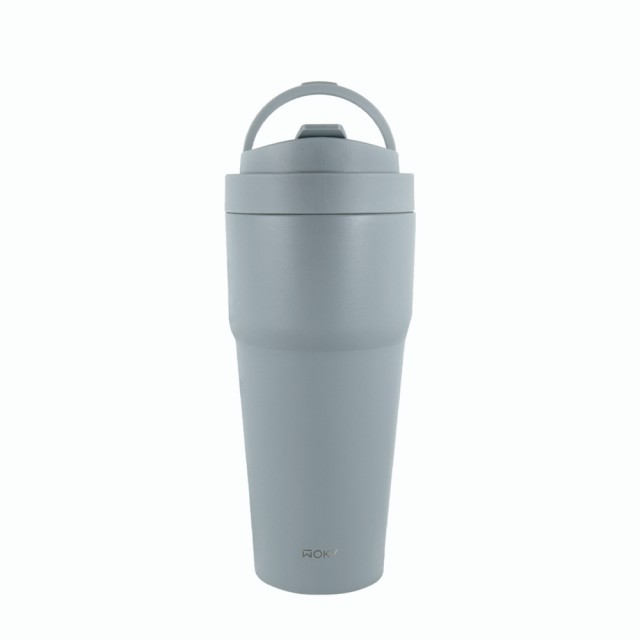 【WOKY 沃廚】渾圓杯 鈦陶瓷款770ml 跟 提手陶瓷保溫杯800ml(隨行杯/吸管杯/保溫瓶)