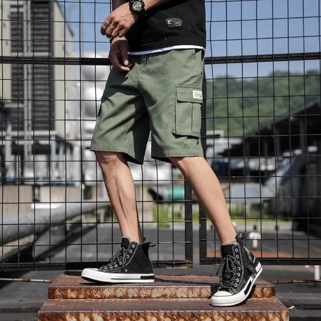 【JP服飾】M-8XL加大尺碼 男休閒短褲 休閒短褲 素色短褲 潮流短褲 基本款 鬆緊腰帶(基本款 素面 短褲 9022)