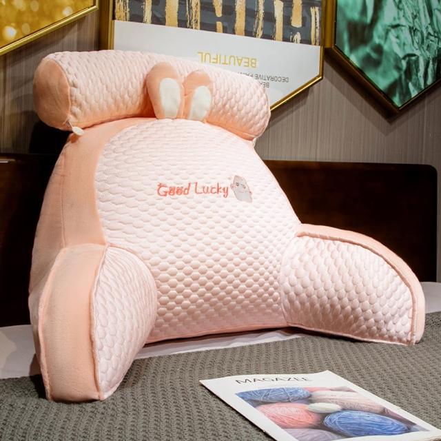 【Mega】加厚飽滿 夏季涼感冰絲顆粒加厚腰靠枕 70X50cm-加重1.7公斤(不易扁塌 腰背舒壓 靠墊 椅背靠枕)