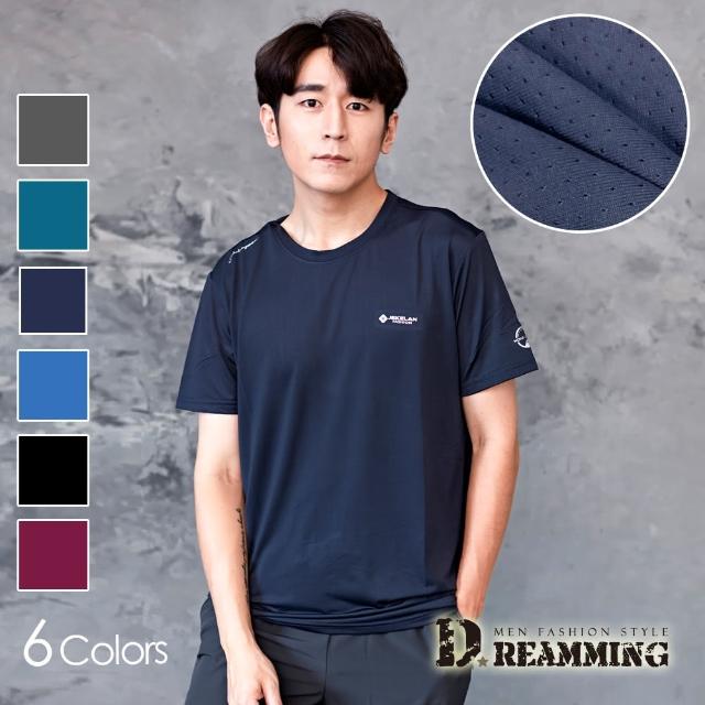 【Dreamming】現貨-冰絲瞬涼吸濕速乾彈力圓領短T 涼感衣(共六色)