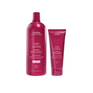 【AVEDA】護色穎采大容量組(護色穎采洗髮精1000ml+護色穎采潤髮乳200ml)