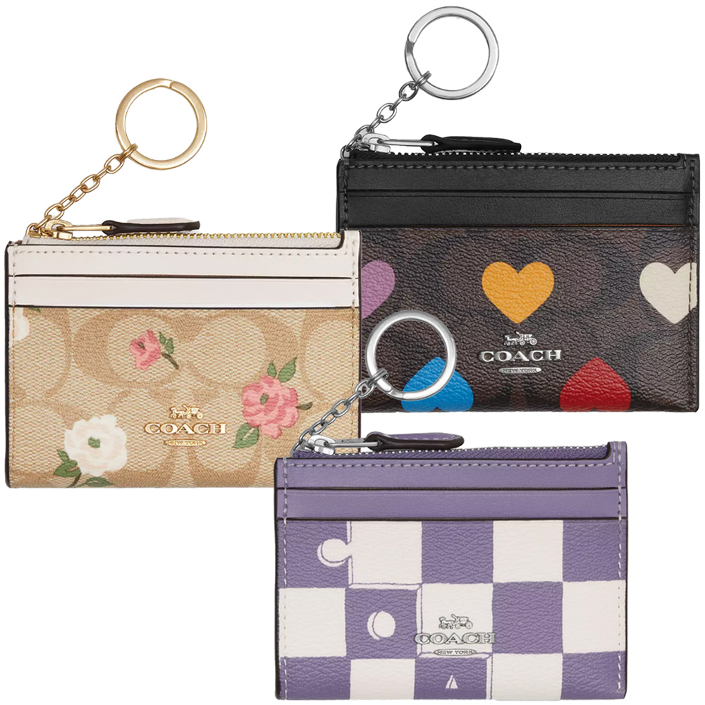 Coach Mini Skinny Id Case with Key Ring - Style No. 88250 -Gold/Washed  Mauve NWT