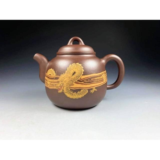 創藝工坊】絞泥祥龍壺國家工藝美術師史美萍(280cc 紫砂正品宜興紫砂壺