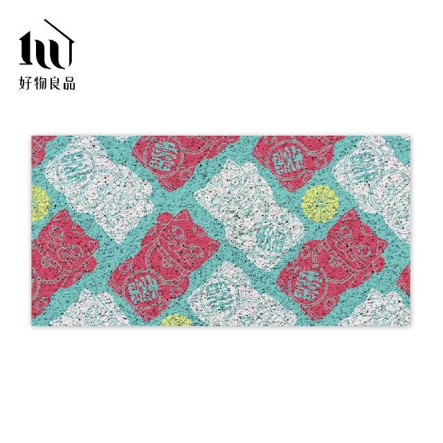 【好物良品】60x120cm_快樂祈福系列可剪裁玄關絲圈刮泥地墊(防滑刮泥墊 腳踏墊 除塵墊 玄關地墊 絲圈地墊)