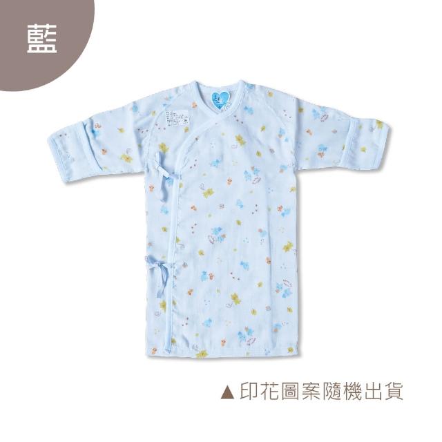 【Oluna 歐露娜】童馨  麻紗長肚衣 綁帶肚衣(新生兒肚衣 寶寶肚衣 嬰兒衣 長版紗布衣 和尚衣 連身衣)