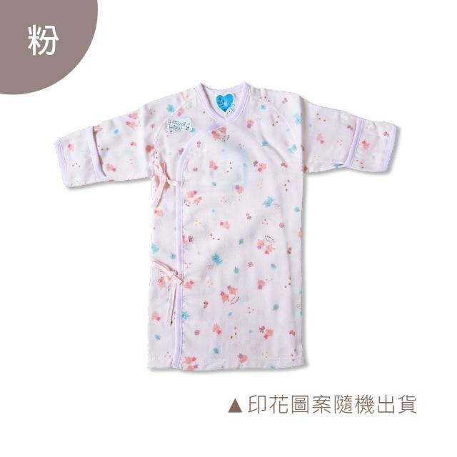 【Oluna 歐露娜】童馨  麻紗長肚衣 綁帶肚衣(新生兒肚衣 寶寶肚衣 嬰兒衣 長版紗布衣 和尚衣 連身衣)