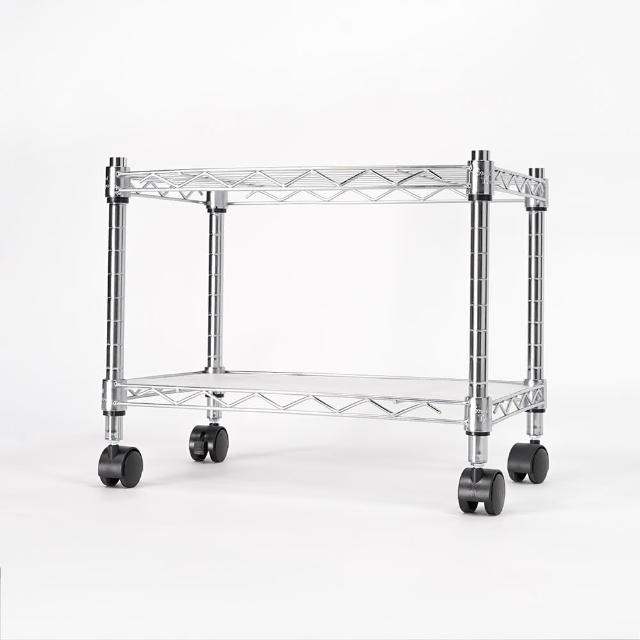 【鋼鐵力士 Steel Tycoon】二層多色鐵架28x43x30cm 5色 附層架墊板+輪組(層架.置物架.波浪架.鐵力士架)