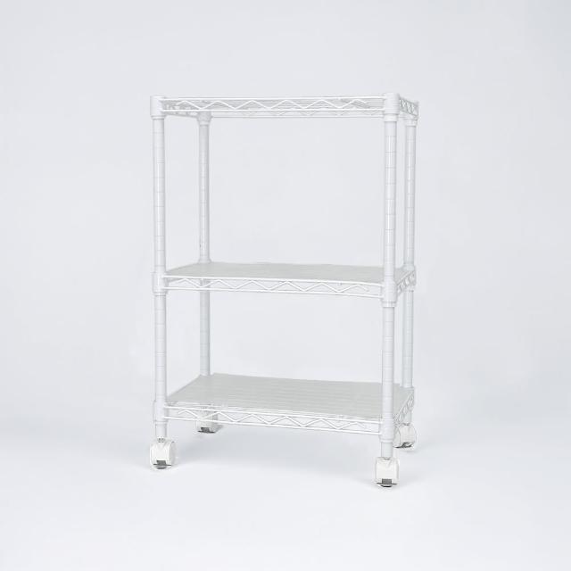 【鋼鐵力士 Steel Tycoon】三層鐵架28x43x60cm 5色 附層架墊板+輪組(推車.層架.置物架.波浪架.鐵力士)