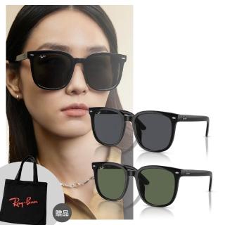 【RayBan 雷朋】大鏡片膠框太陽眼鏡 小臉神器 原廠公司貨(RB4401D 601/87、 601/71 57mm 多款選擇)