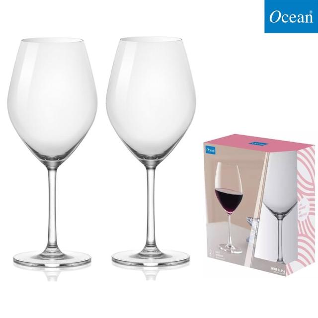 【Ocean】無鉛透亮酒杯 2入禮盒組 6款任選(紅酒杯 白酒杯 香檳杯 禮盒組)