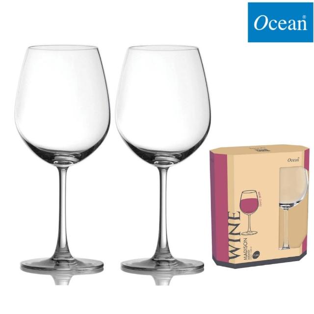 【Ocean】無鉛透亮酒杯 2入禮盒組 6款任選(紅酒杯 白酒杯 香檳杯 禮盒組)