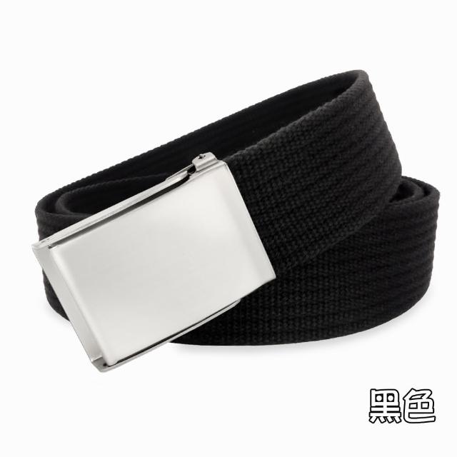 【CH-BELT 銓丞皮帶】多色織帶 百搭方頭造型 男女休閒腰帶(多色)