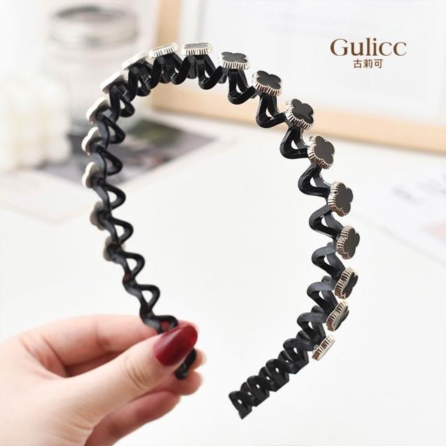 【Gulicc 古莉可】髮箍 波浪 珍珠(99購物節 生日 髮飾 頭飾 鯊魚夾 抓夾 禮物)