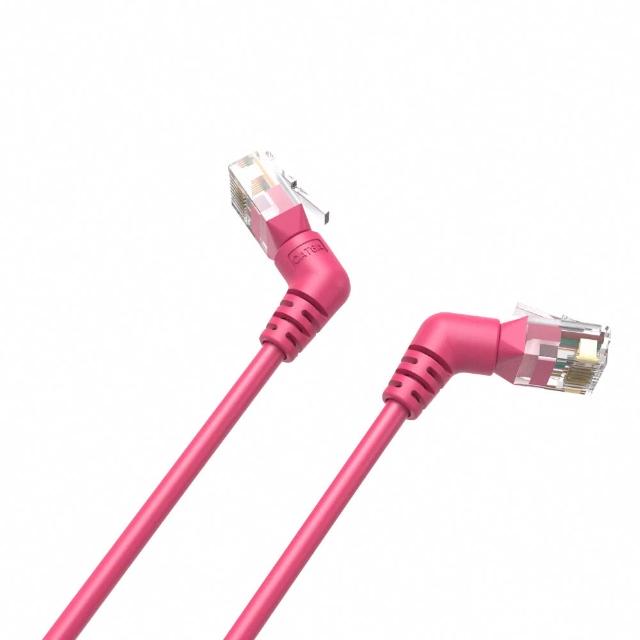 【VENTION 威迅】CAT6A超六類 3M 10Gbps 雙彎頭可旋轉纖細高速網路線(IBO系列)