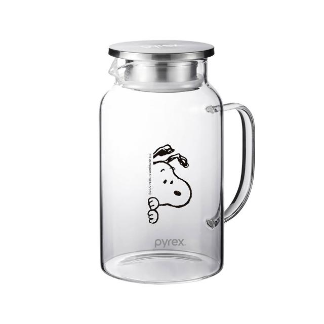 【CorelleBrands 康寧餐具】SNOOPY黑白復刻耐熱玻璃壺1450ml(兩款任選)