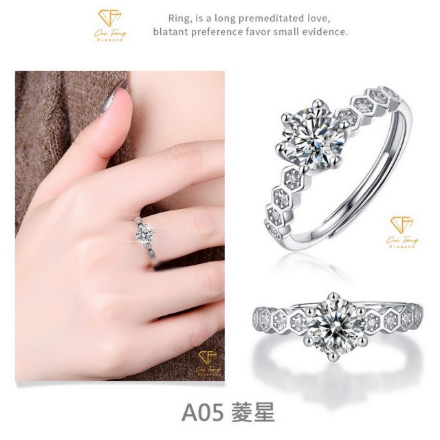 【CF Diamond】閃耀動人 1克拉 618年中慶(戒指 女戒 鑽戒 項鍊 耳環  生日禮物 求婚)