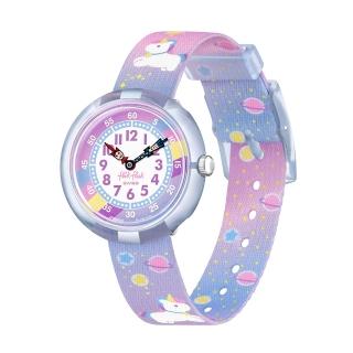 【Flik Flak】兒童手錶 CUDDLY UNICORN 兒童禮物/安全防水/瑞士製造 FBNP213(31.85mm)