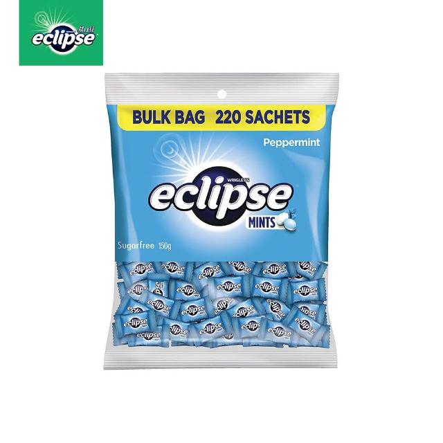 【Eclipse 易口舒】無糖薄荷錠 勁爽薄荷 樂享包150g* 二入組(提神/口氣清新)