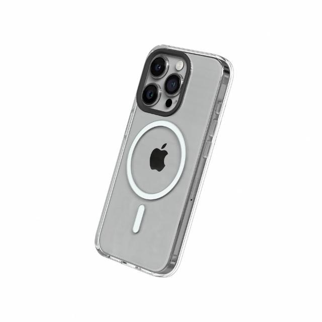 【RHINOSHIELD 犀牛盾】iPhone 全系列 Clear MagSafe兼容 抗黃化透明防摔磁吸手機殼(相機鍵按鈕/開孔版)