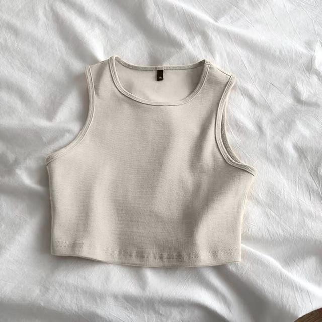 【D.studio】韓版顯瘦彈性內搭短版背心(上衣 小可愛 女裝 背心女 衣服 短版上衣 短板上衣)