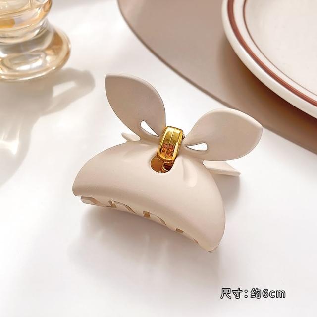 【Emi 艾迷】夏日簡約奶茶色抓夾 造型髮夾(多款可選)