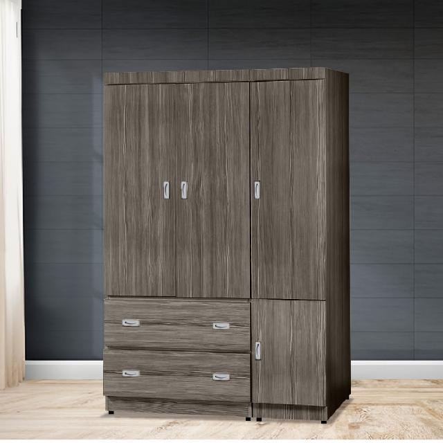 【ASSARI】4x6尺歐爾曼四門二抽衣櫃(長121x寬58x高180cm)