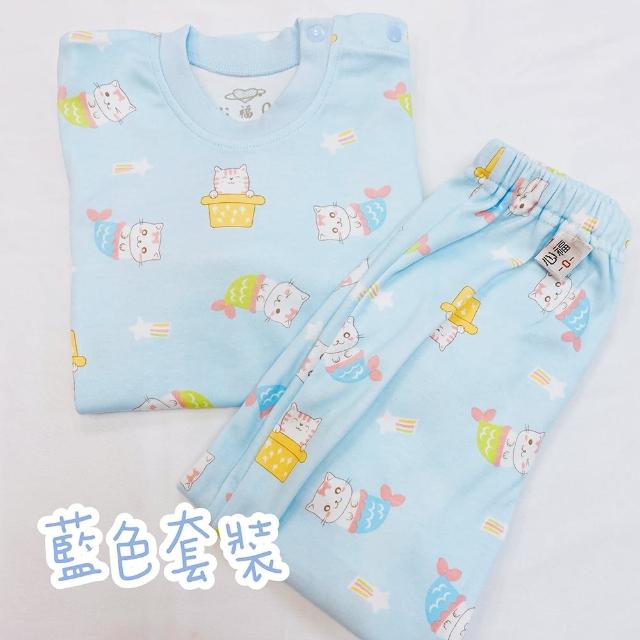 【Oluna 歐露娜】心福 中厚棉 秋冬童套裝 0/2/4號(寶寶睡衣 兒童睡衣 寶寶長袖 兒童長袖)