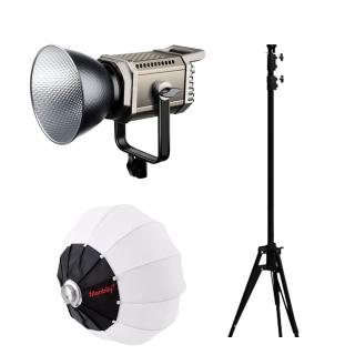 【ROWA 樂華】200W 曼比利 CFL-200Bi 200Bi APP控光輕巧手提直播攝影燈(贈腳架+柔光球)