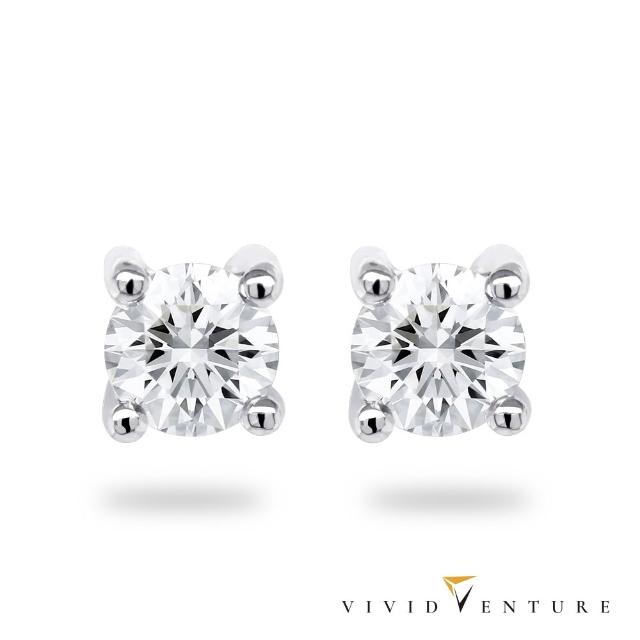 【Vividventure 亞帝芬奇】GIA 60分 FVS2 3EX 八心八箭 天然鑽石 耳環 多款選 單純愛(14K金台+18K金耳針)