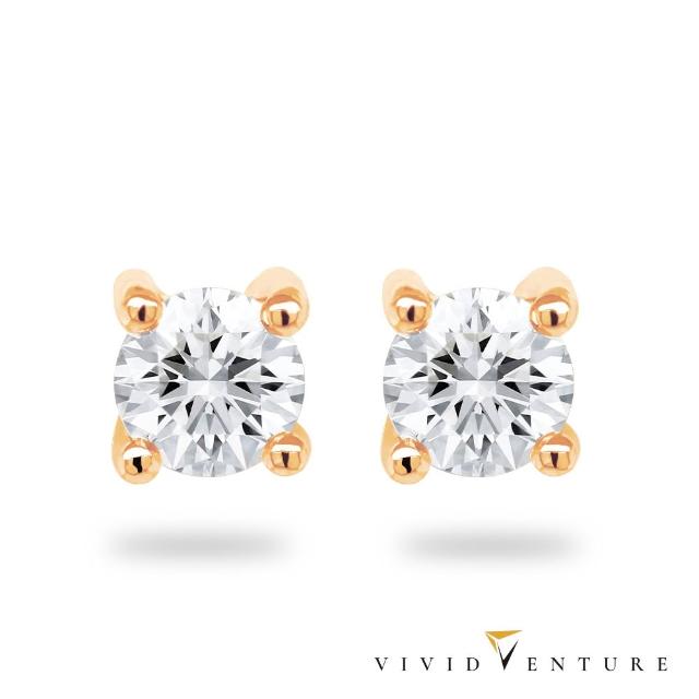 【Vividventure 亞帝芬奇】GIA 60分 FVS2 3EX 八心八箭 天然鑽石 耳環 多款選 單純愛(14K金台+18K金耳針)