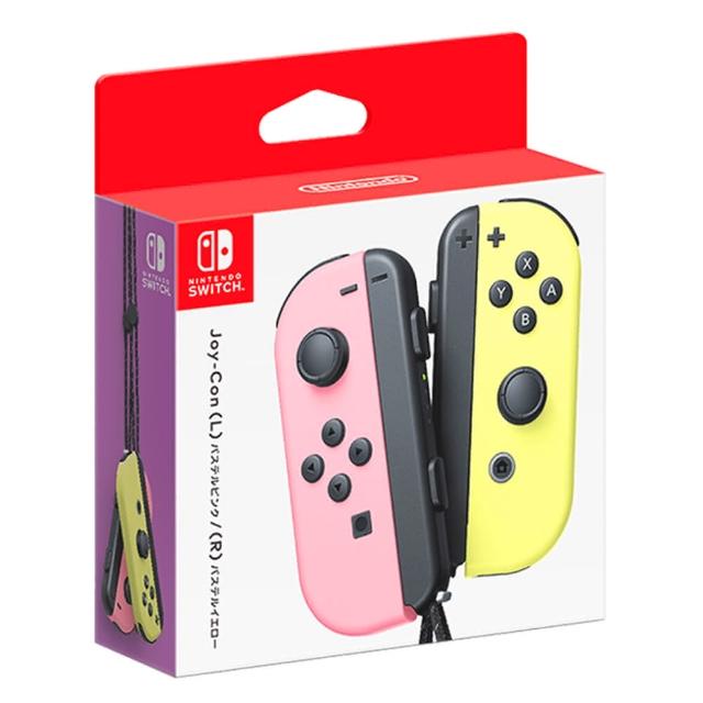 【Nintendo 任天堂】原廠 Switch Joy-con控制器 手把-粉黃/紫綠(台灣公司貨)
