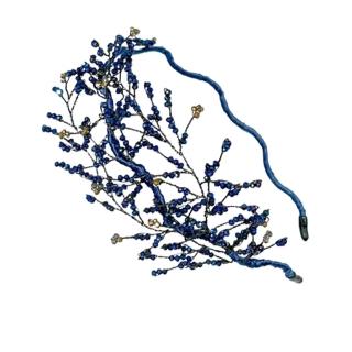 【巴黎精品】現貨+預購 髮箍水晶髮飾(手編網狀串珠鏤空女飾品2色a1da9)