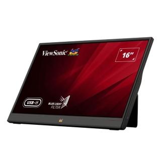 【ViewSonic 優派】VA1655-3 16型 60W USB-C 輕薄可攜式螢幕(mini-HDMI/3.5mm耳機孔/內建可折疊支架/5ms)