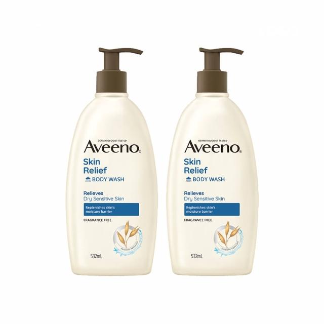 【Aveeno 艾惟諾】超值4入-長效燕麥沐浴露532ml(薰衣草香氛/活力果香/燕麥/高效舒緩任選)