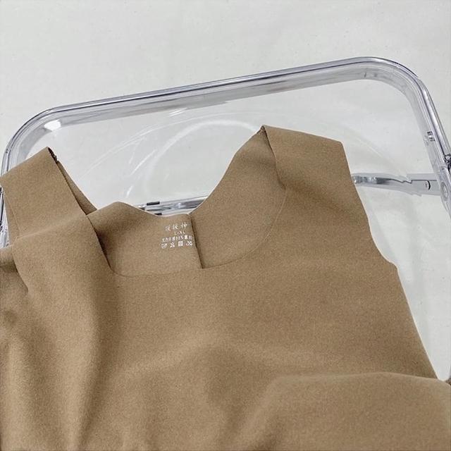 【D.studio】韓版雙面絨U領暖暖背心(發熱衣保暖內衣上衣小可愛女裝 內刷毛衣服針織上衣保暖上衣 V172)