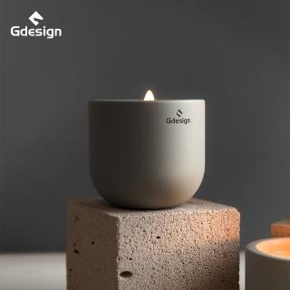 【Gdesign】簡約灰泥系質感香氛蠟燭 175g(香氛蠟燭、花香蠟燭、融蠟燈、多巴胺、擴香、情人節禮物、)