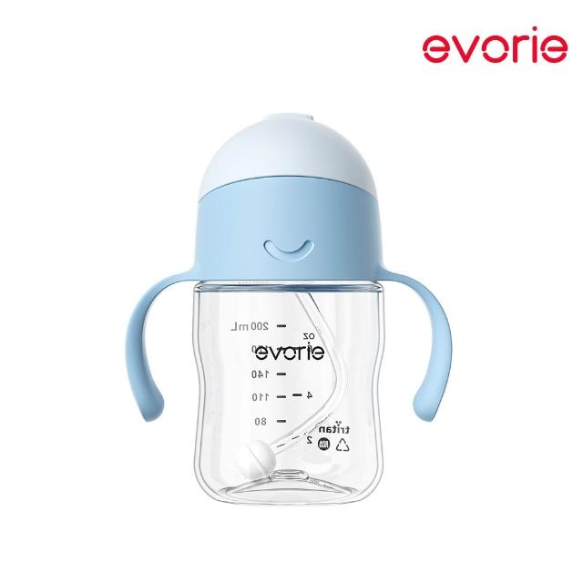 【Evorie】Tritan 200mL+300mL學飲吸管水杯組(總代理公司貨/微笑水杯)