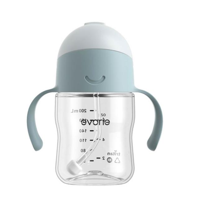 【Evorie】Tritan 200mL+300mL學飲吸管水杯組(總代理公司貨/微笑水杯)